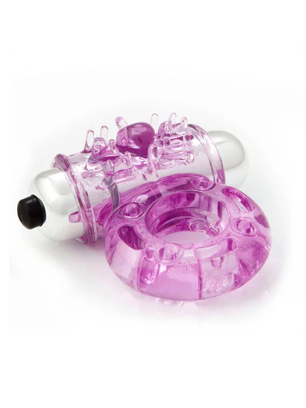 vibrating anal beads for couples accessories-NU Sensuelle S-Wet Bullet Ring Purple