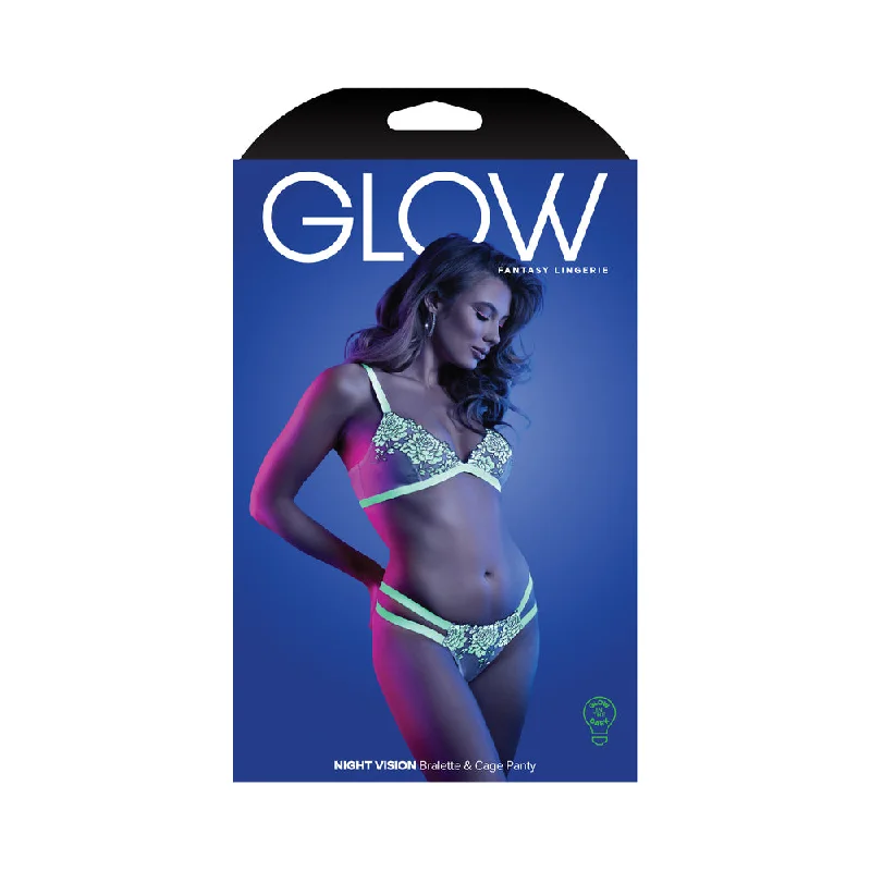 cute-sexy-lingerie-styles-Fantasy Lingerie Glow Night Vision Glow-In-The-Dark Lace Bralette & Panty White M/L