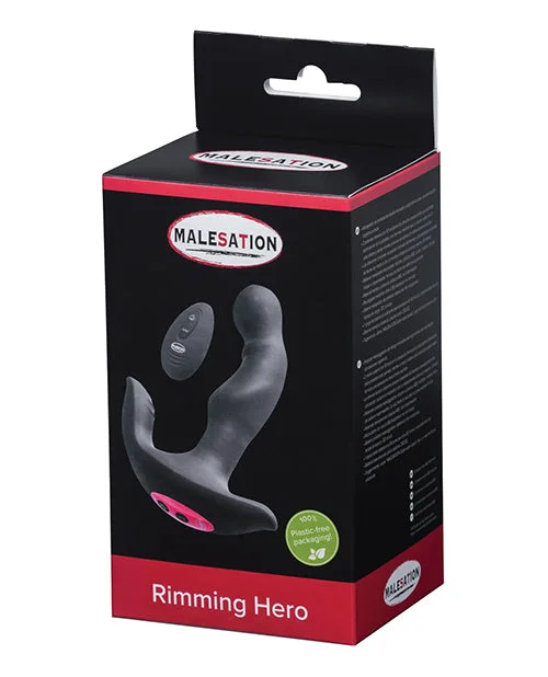 vibrating anal plug for intense G-spot pleasure accessories-MALESATION Rimming Hero - Black