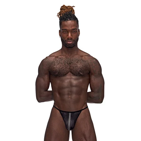 sexy-lingerie-with-babydoll-Male Power Landing Strip Micro Thong Black S/M