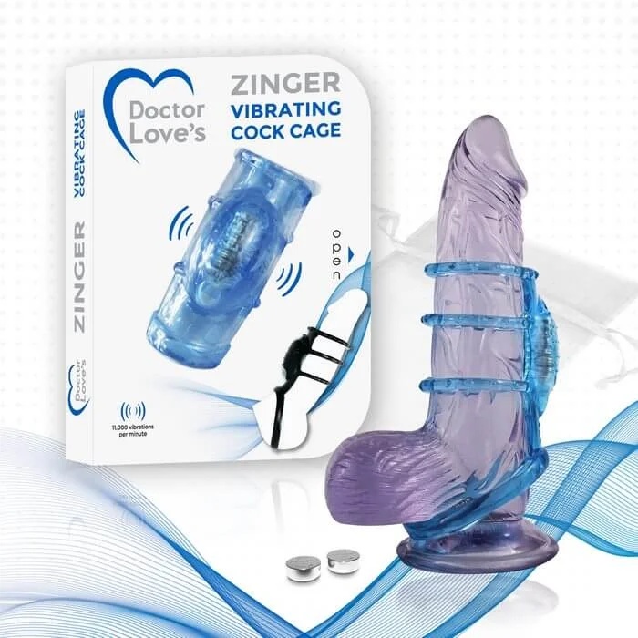 vibrating dildo with wireless remote accessories-Doctor Love Zinger: The Vibrating Sleeve Experience in Brilliant Blue — Perfect for Couples and Solo Fun