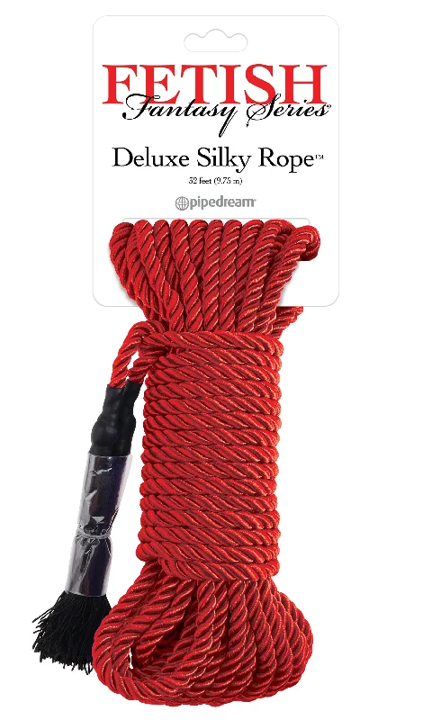 vibrating sex toy with adjustable vibrations accessories-Fetish Fantasy Series Deluxe Silky Rope - Red