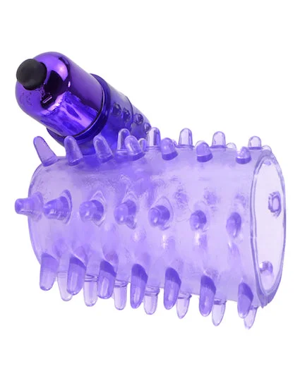 vibrating butt plug with variable speed settings accessories-Fantasy C Ringz Vibrating Super Sleeve Purple