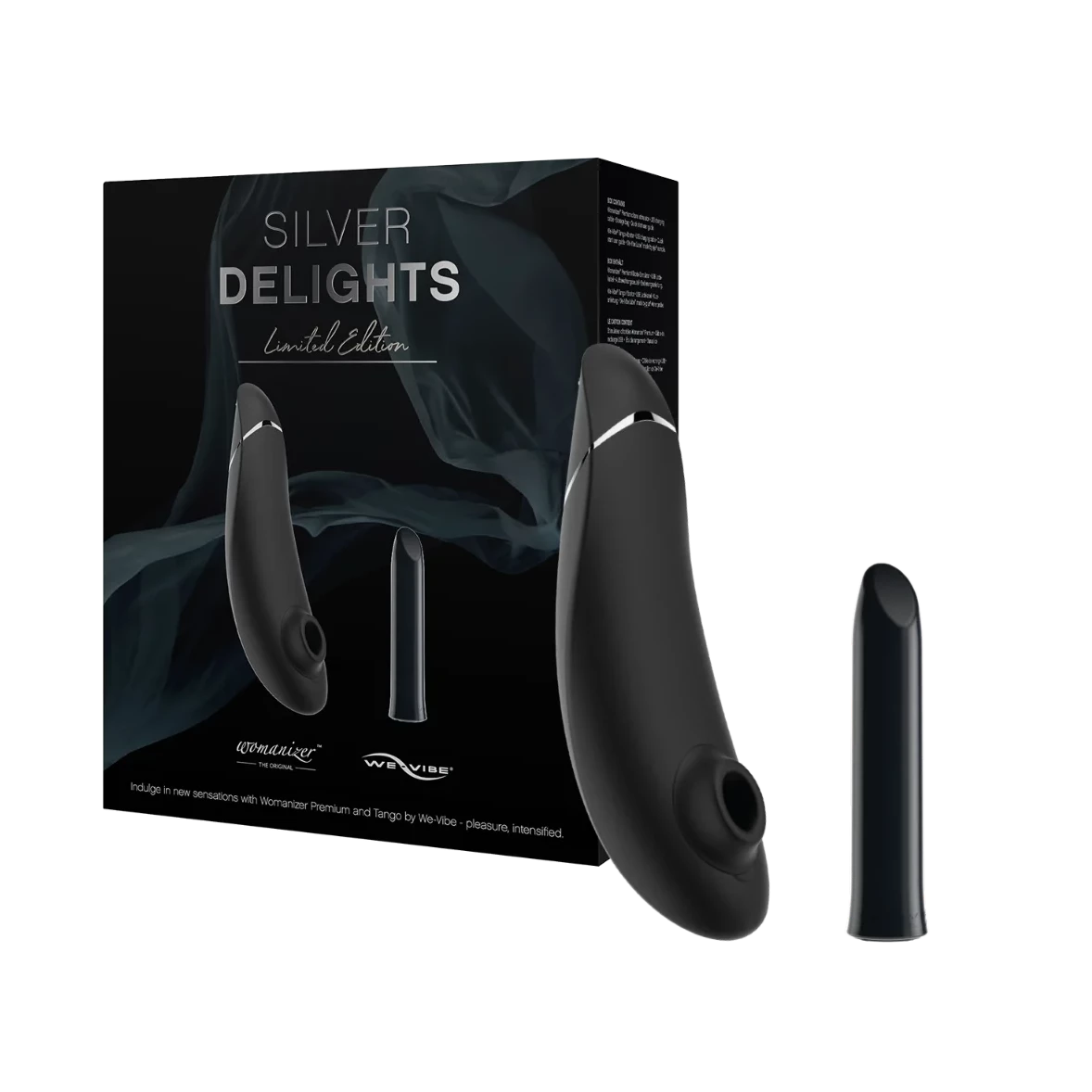 vibrating anal toy with ergonomic design for comfort accessories-We Vibe SILVER DELIGHTS COLLECTION Limited Edition WOMANIZER PREMIUM + WE VIBE TANGO