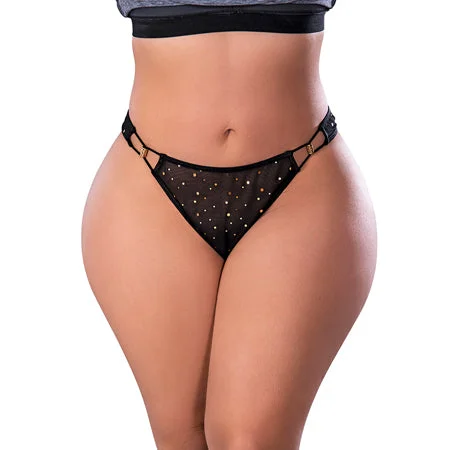 sexy-lingerie-for-fierce-look-Magic Silk Glitz & Glam Tanga Black Queen Size