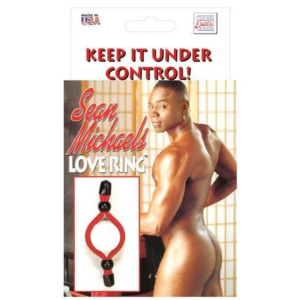 flexible vibrating cock ring for advanced pleasure accessories-California Exotics - Sean Michael's Love Ring (Red)