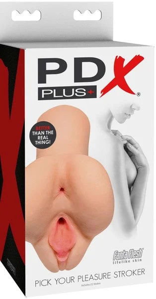 vibrating cock ring for stronger pleasure accessories-PDX PLUS PICK YOUR PLEASURE STROKER FLESH