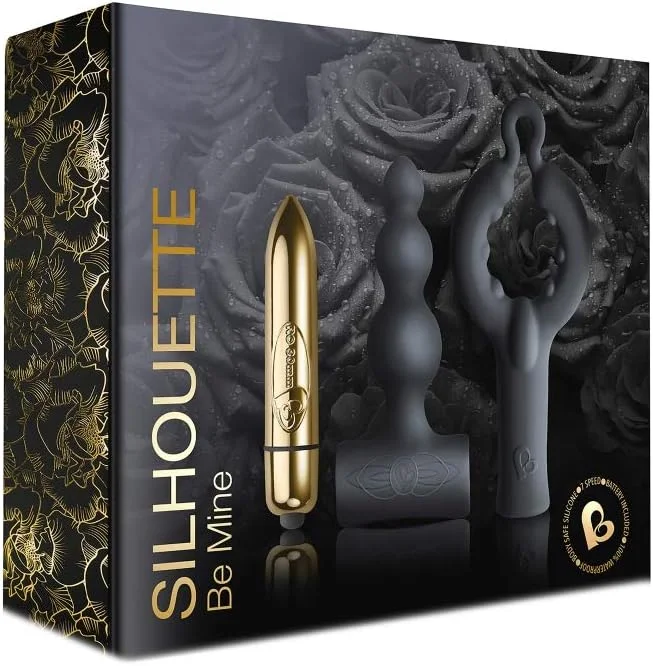 vibrating dildo with G-spot and clitoral stimulation accessories-SILHOUETTE BE MINE SET