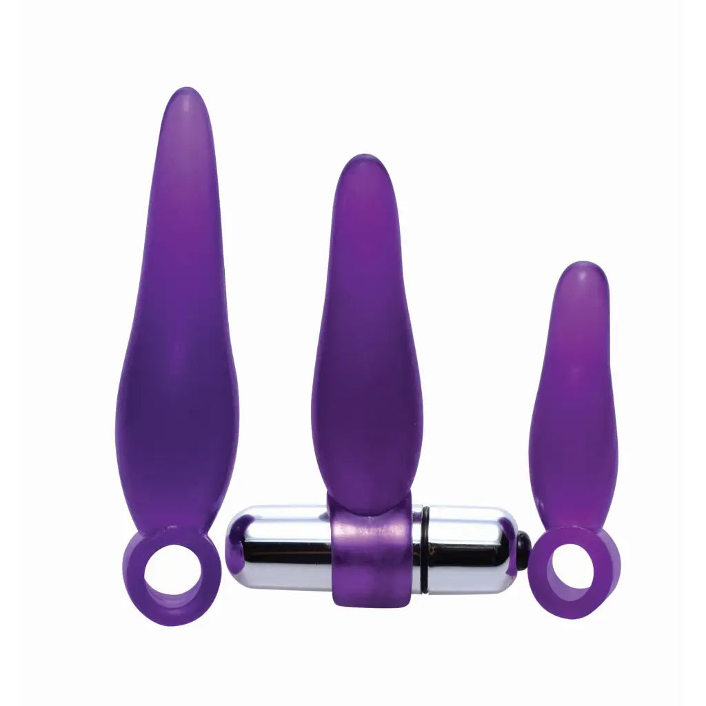 vibrating anal toy for travel accessories-Fanny Fiddlers 3 Piece Finger Rimmer Set With Vibrating Bullet