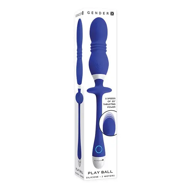 vibrating prostate massager with removable attachments accessories-Gender X Play Ball - Blue