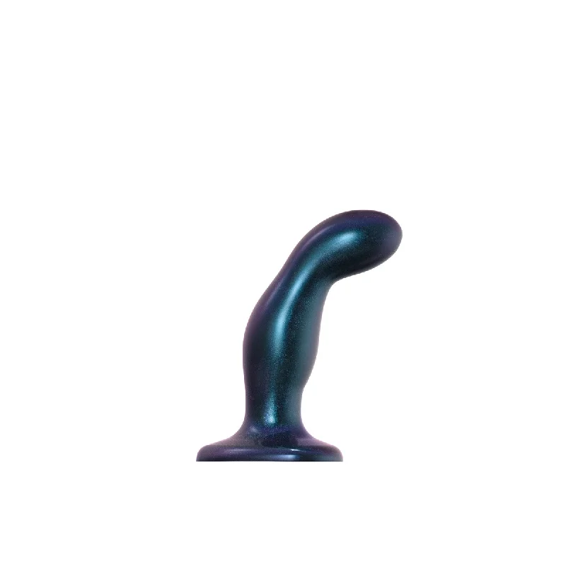 vibrating anal toy with discreet design accessories-Strap-On-Me Snaky Dil Medium - Metallic Blue