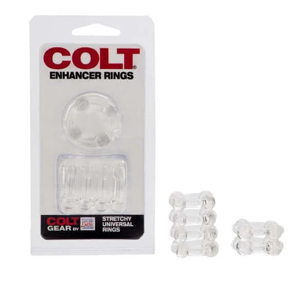 vibrating cock ring with adjustable intensity accessories-COLT Gear Enhancer Rings Clear