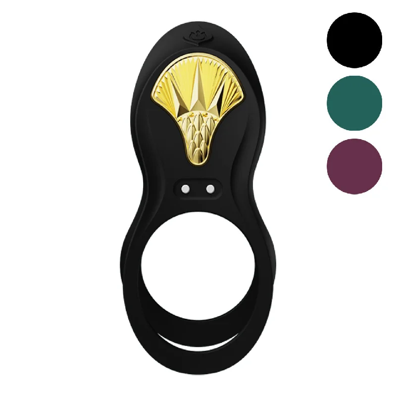 vibrating cock ring for stronger orgasms accessories-ZALO Bayek Obsidian Black